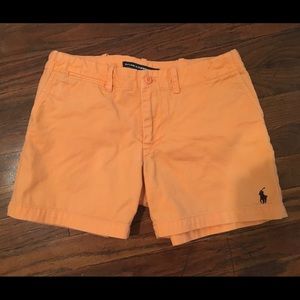 Ralph Lauren orange sport shorts.